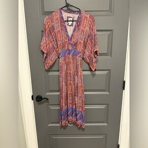Anthropologie Brand Tiny Bohemian V-Neck Omina Kimono Maxi Dress